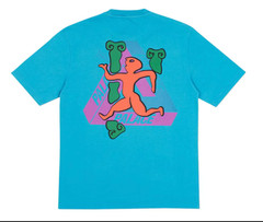 Palace Skateboards Winter 2017 Dancing Man shortsleeve T-shirt Blue Size XL new