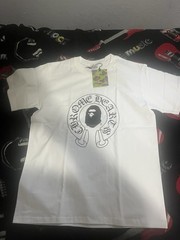A Bathing Ape BAPE x Chrome Hearts Men’s M White Crew Neck Baby Milo Tee