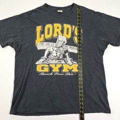 VINTAGE LORD’S GYM T-SHIRT Sz XL SINGLE STITCH DOUBLE SIDED 90s CHRIST JESUS USA