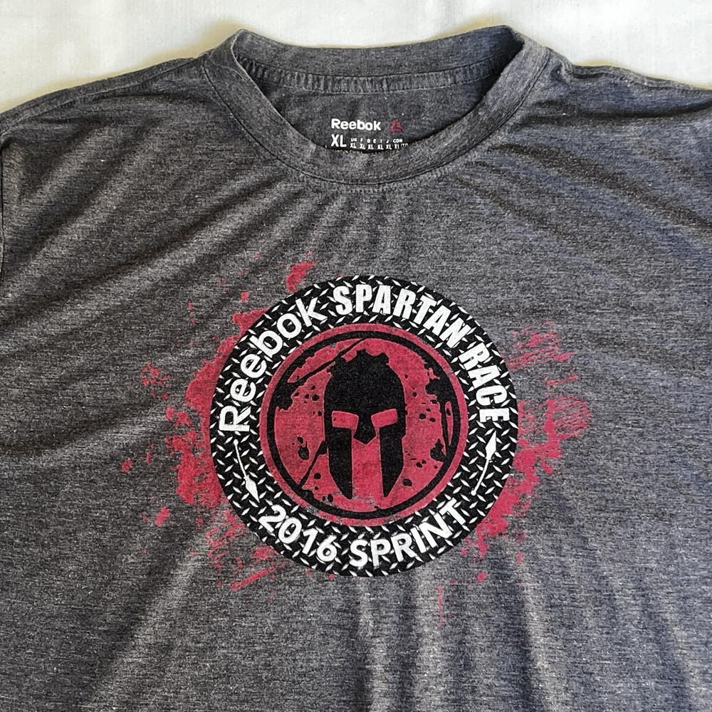 2016 Reebok Spartan Race Shirt XL Gray Hawaii Finisher Trifecta Qualifier 2945