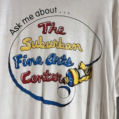 Art white graphic printed on a Fruit of the Loom brand shirt Size XL BR2281