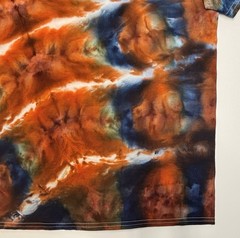 Gildan Handmade Ice Tie Dye T-Shirt Unisex Adult Size 2XL Orange Blue Tee NEW