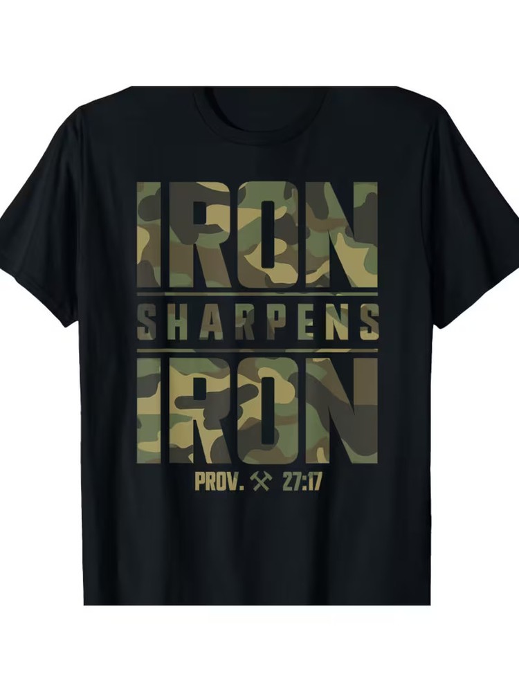 Men’s Christian Camouflage Scripture Fitness T-Shirt – 100% Cotton 220gsm Heavyw
