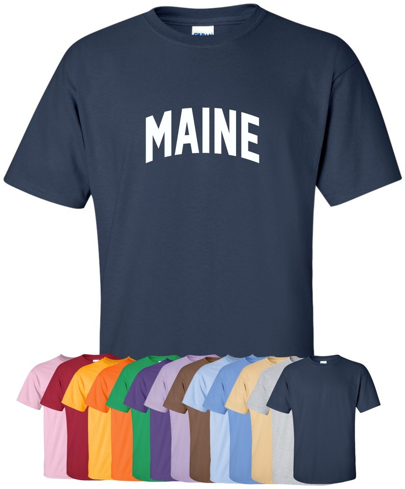 New “Maine” T-Shirt in S-4XL, 30+ Colors! pine tree state vacationland portland