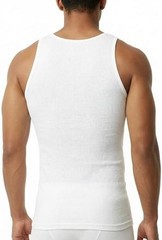 Mens 3 Pack 100% Cotton Ribbed Sleeveless Tank Top A Shirt Undershirts