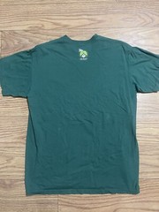 Life Is Crap Large Mens Green Graphic Logo Short Sleeve Tshirt Hunting Deer