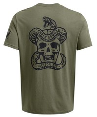 Under Armour 1386724 UA 3XL Tactical Division Skull Snake Cotton OD Green Tee