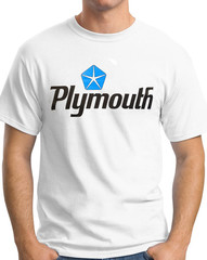 Classic Plymouth Logo 100% Cotton T-Shirt – 426/Hemi/Mopar/440/383/Muscle