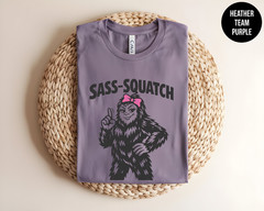 Sass-Squatch Funny Bigfoot Shirt Sassy Sasquatch Graphic Tee Humor Gift Fun