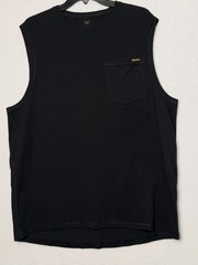 Brahma Sleeveless Crew Neck Pocket Tank Top Men’s Size XL Black Cotton Blend