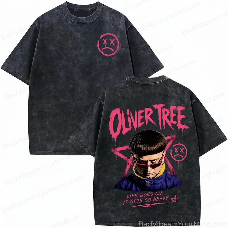 Oliver Tree Retro Vintage Wash Shirt, Oliver Tree Retro 90s Comfort Colors Shirt