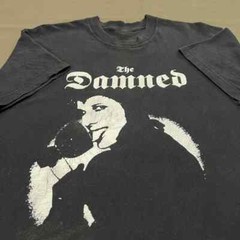 New Popular The Damned Band Black T-Shirt Cotton Full Size