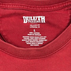 Duluth Trading Co Relaxed Fit Longtail T Shirt Mens Large Red Chest Pocket