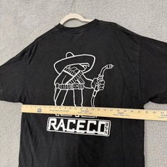 Alstyle Shirt Mens XL Black Raceco USA Racing Graphic Tee Front Back Print