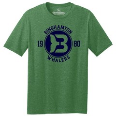Binghamton Whalers “Circle” Logo 1980 Hockey Classic Cut TRI-BLEND Tee Shirt