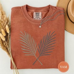 Palm Frond Line Art Coastal Comfort Tee