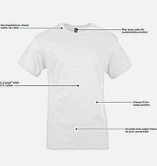 Gildan Ultra 100 % Cotton T-Shirts G2000 Short Sleeves Sz XL 6oz Tear Away Label