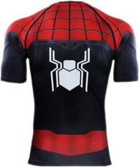 Men’s T-shirts Spider Superhero Compression Tights Short Sleeve Tops Tee Gym