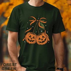 Pumpkin Cherries Autumn Girly Shirt, Halloween Pumpkin Shirt, Fall Theme, 203650