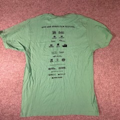Tultex Ann Arbor Film Festival T-Shirt Large Green Mens Graphic Short Sleeve