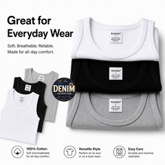 3 6 12 Pack Men Tank Top 100% Cotton A-Shirt Wife Beater Ribbed Undershirt S-3XL