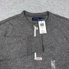Polo Ralph Lauren Shirt Mens Large Gray Pepper Henley Long Sleeve Outdoor NEW