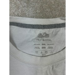 Fruit of the Loom Solid Muscle T 3XL White Cotton Basic Athletic Gym Minimalist