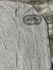 Ecko Unltd Mens Long Sleeve Grey Casual Adult Front Print XL