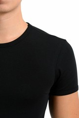 Versace Collection Men’s Black Stretch Crewneck Short Sleeve T-Shirt M L XL