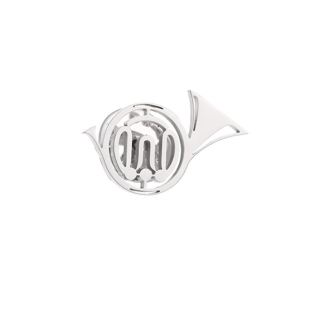 Stainless Steel Musical Instruments Trumpet Men’s Lapel Pin Brooch for Suit A…
