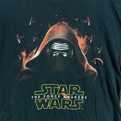 Star Wars Force Awakens T-Shirt Mens L Black Kylo Ren Movie Graphic Jerry Leigh