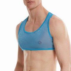 Men’s Workout Vest Mesh Muscle Tank Top Sleeveless Crop Tops Tee U Neck