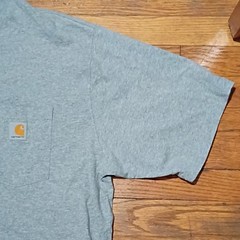 Carhartt Men’s XL T-Shirt Gray Short Sleeve Crew Neck Loose Fit Pocket K87-M