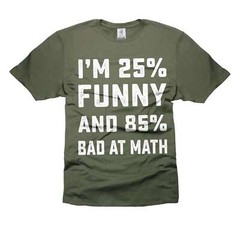 Funny Bad At Math T-Shirt School Joke Shirts Humorous Gifts Mathematics Gifts