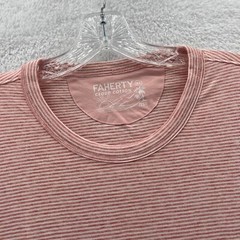 Faherty Striped Shirt Mens XL Orange Cloud Cotton Soft Short Sleeve Tee *A98 New