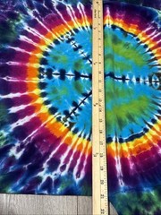Tie Dye Peace Sign Hanes BEEFY-T Large Hippie Unisex
