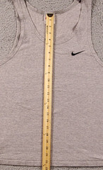 Vintage Nike Muscle Shirt USA Gray Grey Sleveless Tee Black Swoosh Logo Size L