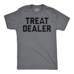 Mens Funny T Shirts Treat Dealer Sarcastic Pet Lover Graphic Novelty Tee for Men