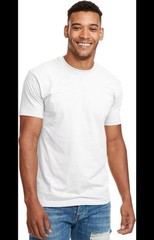 NEW 66 Pcs Next Level Premium Fitted CVC Crew T-Shirt Unisex 6210 White Size L