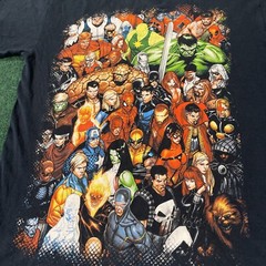 Marvel Super Heroes Men’s Black T Shirt Size MD 38/40