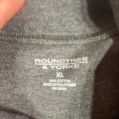 Roundtree & Yorke Mens XL Seamless Neck Turtleneck Shirt Long Sleeve Grey New