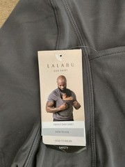 NWT New Lalabu Dad Shirt Simple Gray Size Large, Baby Wearing Newborn Hands Free