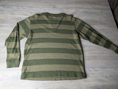 Lands’ End Men’s Striped Waffle Knit Henley Long Sleeve Shirt