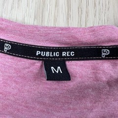 Public Rec Short Sleeve V-Neck T-Shirt Mens Size Medium Pink
