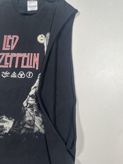 Led Zeppelin M&O Knits Shirt Mens Small Black Rock Band Graphic Cutoff Tee