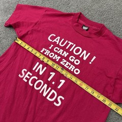 Vintage 80s 90s I Can Go From Zero To Edgy Novelty Funny XL T-Shirt