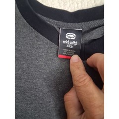 Ecko Unltd Mens 4XB T-Shirt Gray Black Graphic Rhino Logo V-Neck Big & Tall 4XL