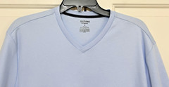 NWT Murano size M lt peri blue short sleeve v-neck shirt mens
