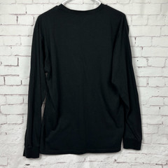 Vans Shirt Mens Medium Off The Wall Tee Classic Long Sleeve Plain Crewneck Black