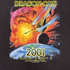 Vintage Y2K 2001 Dragon Con Atlanta Georgia T Shirt 2XL – RARE!